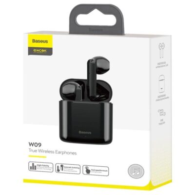 Baseus Encok W09 True Wireless Earphones with Charging Case Black Shopstop al