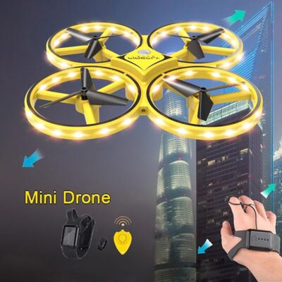 UAV Aircraft Toy UFO Flying Drone With Watch Wristband Control Quadrocopter Dyqan Taxi