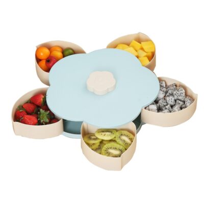 creative flower type rotating candy box plastic snack storage online shopstop al